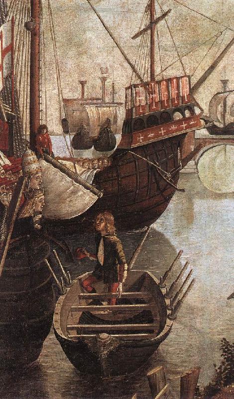 CARPACCIO, Vittore The Arrival of the Pilgrims in Cologne (detail) oil painting picture